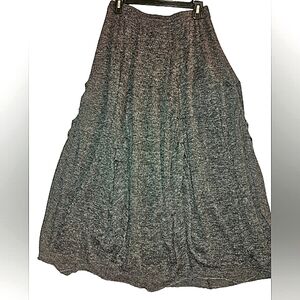 Grey lightweight knit gathered maxi skirt, sizeM